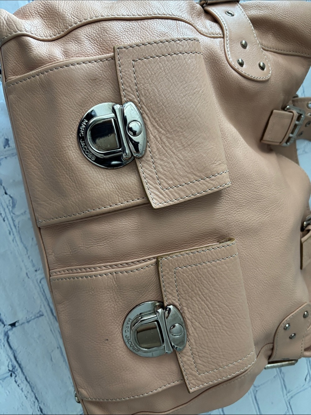Vintage Marc Jacobs Collection Leather Tote Bag Suede Lining Made in Italy - Picture 9 of 16
